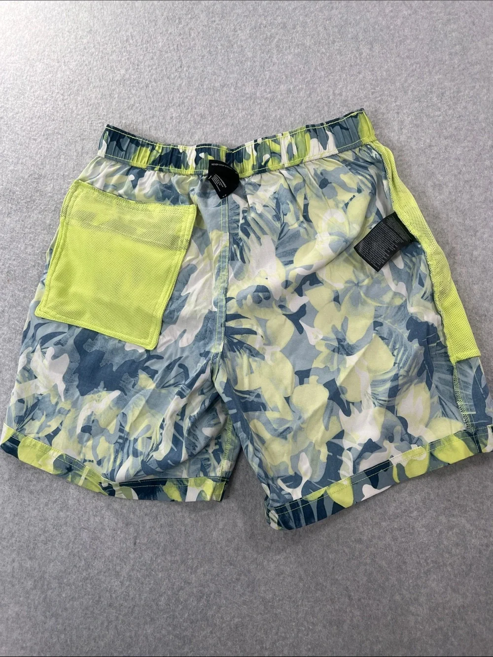 The North Face Yellow Neon Camo Athletic Shorts
